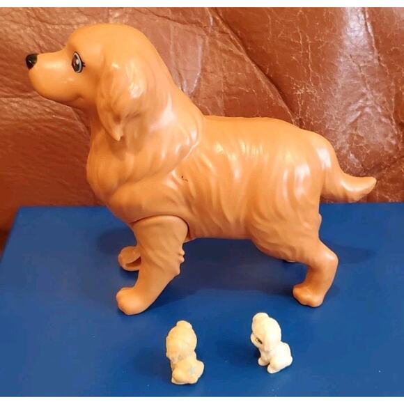 Barbie 5 Inch Pregnant Brown Labrador Dog 2 Puppies Newborn Playset Replacements - Picture 2 of 11
